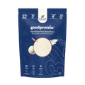 Good Protein French Vanilla High Protein Shake pouch showing different benefits on it.