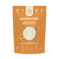 Good Protein Salted Caramel All-in-One Shake pouch that highlights 21g protein, 7g fibre and 25+ nutrients