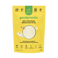 Good Protein Banana & Cream All-in-One Shake pouch that highlights 21g protein, 7g fibre and 25+ nutrients