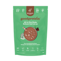Good Protein Mint & Chocolate Chip All-in-One Shake pouch that highlights 21g protein, 7g fibre and 25+ nutrients