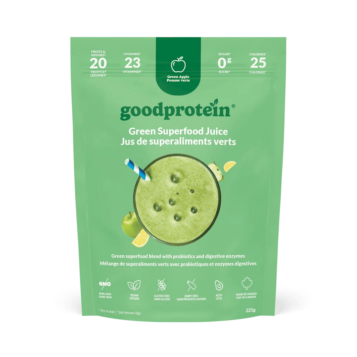 Green Apple - Green Superfood Juice - Good Protein