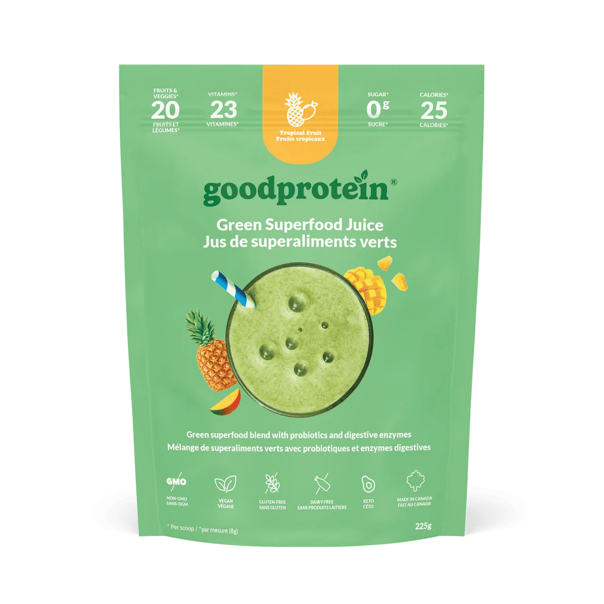 Tropical Fruit - Green Superfood Juice - Good Protein