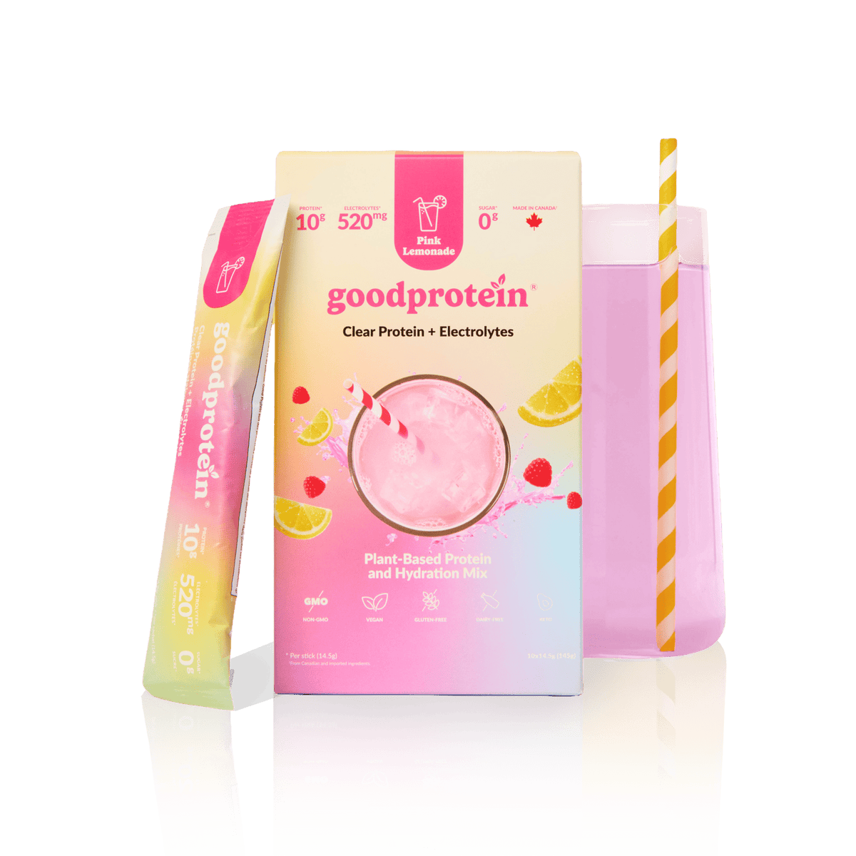 Pink Lemonade - Clear Protein + Electrolytes - Good Protein Canada